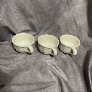 3 - Pfaltzgraff Heritage White Coffee Tea Cup Mug - 4” - Vintage